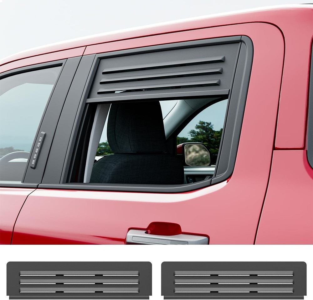 For 2022-2025 Ford Maverick Louvers Ventilation Panel Rear Side Window Blinds