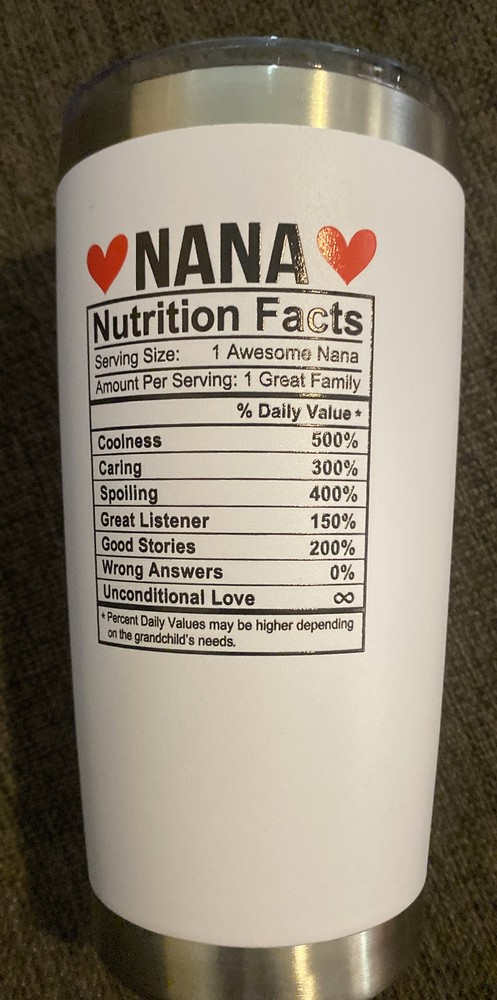 New Eleven 20oz Tumbler Stainless Steel Double Wall- Nana ❤️ New-image