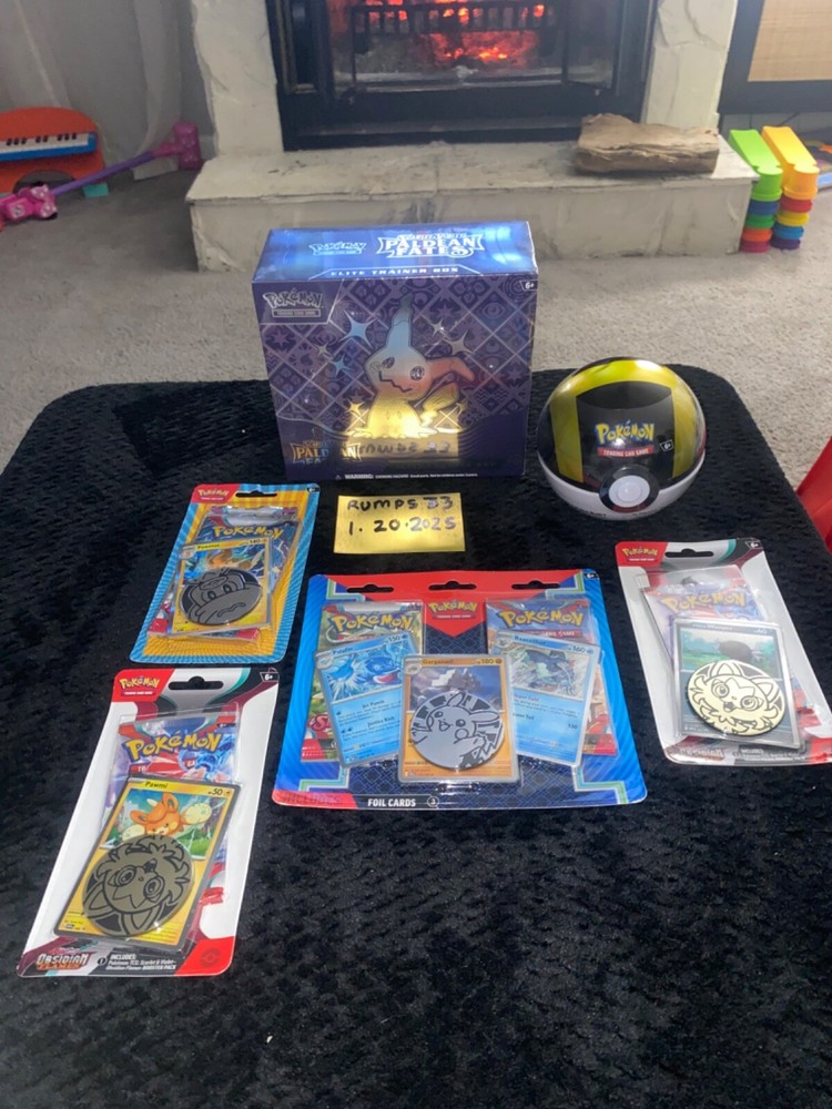 Paldean Fates ETB Elite Trainer Box Sealed + Mixed Lot Sealed , Pokemon Lot