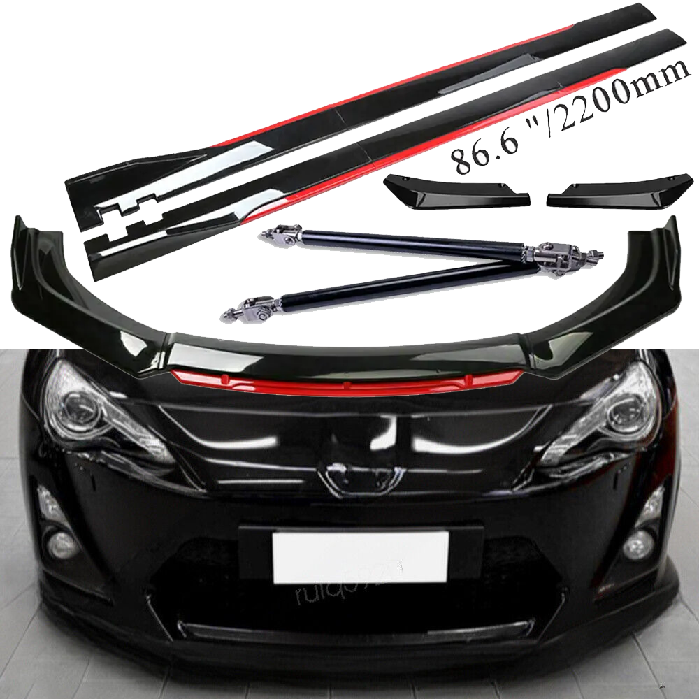 For 13-16 Scion FR-S/Toyota 86 Front Bumper Lip Spoiler Splitter Side Skirt Body