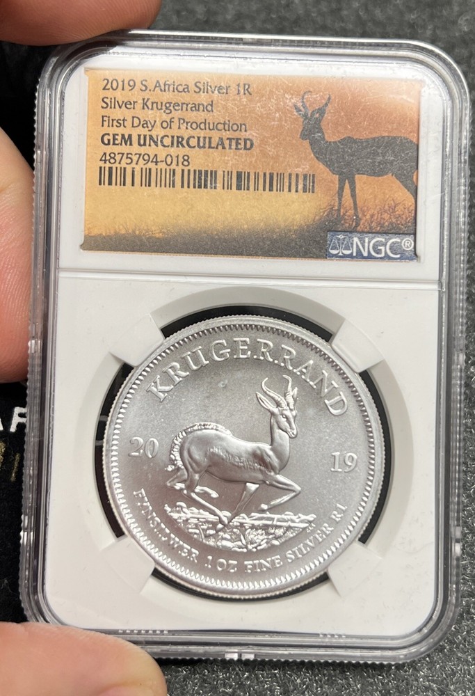 2019 SOUTH AFRICA Krugerrand NGC GEM UNCIRCULATED FDOI 1 oz .999 Silver