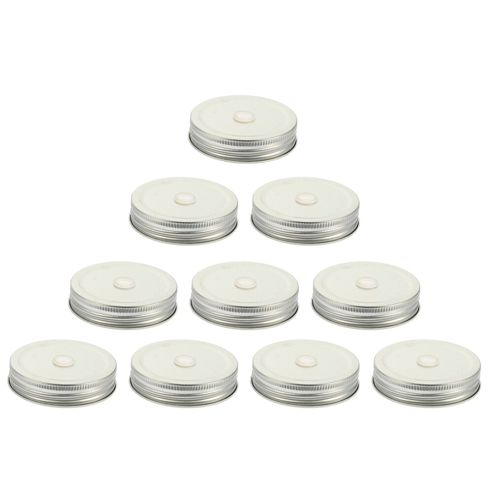 12 Pcs Straw Lid Mason Jar Wide Mouth Drinking Lids Cup Sealing