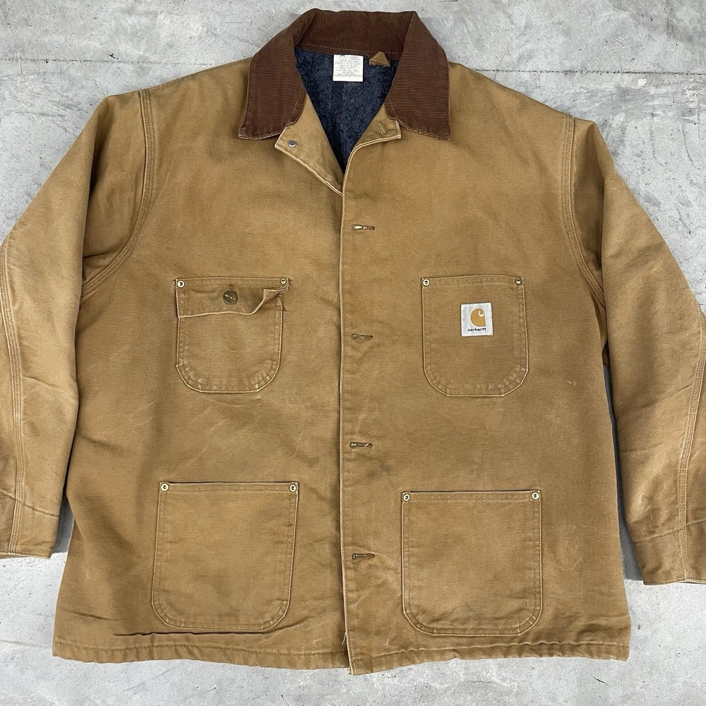 Vintage Carhartt 6BLC Blanket Lined Chore Coat Mens Size 50 USA Made