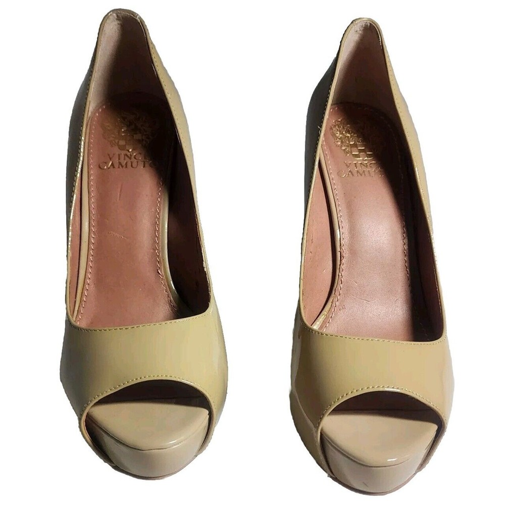 Vince Camuto Nude Pump 7B/37 Faux Patent Leather