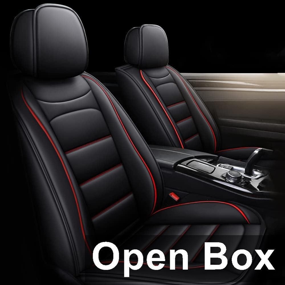 DIKSOAKR Car Seat Covers Full Set, Black/Red for Jeep Cherokee