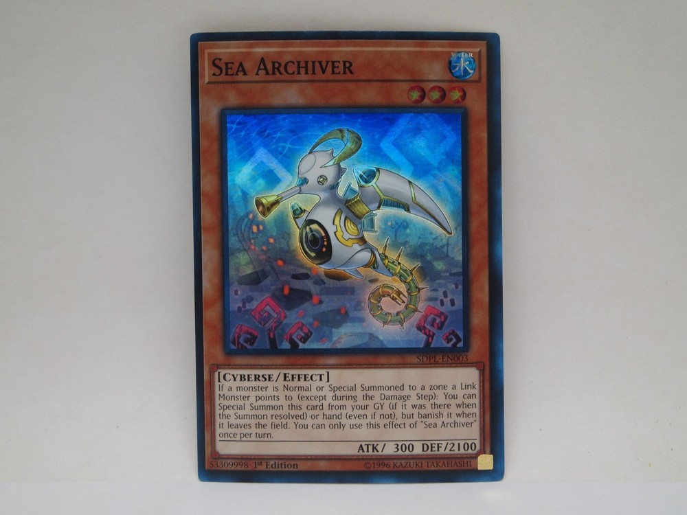 YuGiOh Sea Archiver SDPL-EN003 Super Rare 1st Edition Near Mint