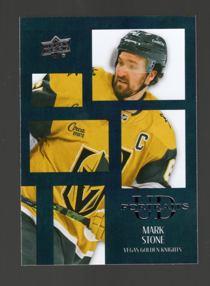 2024-25 Upper Deck NHL UD Portraits Black Mark Stone P-28  