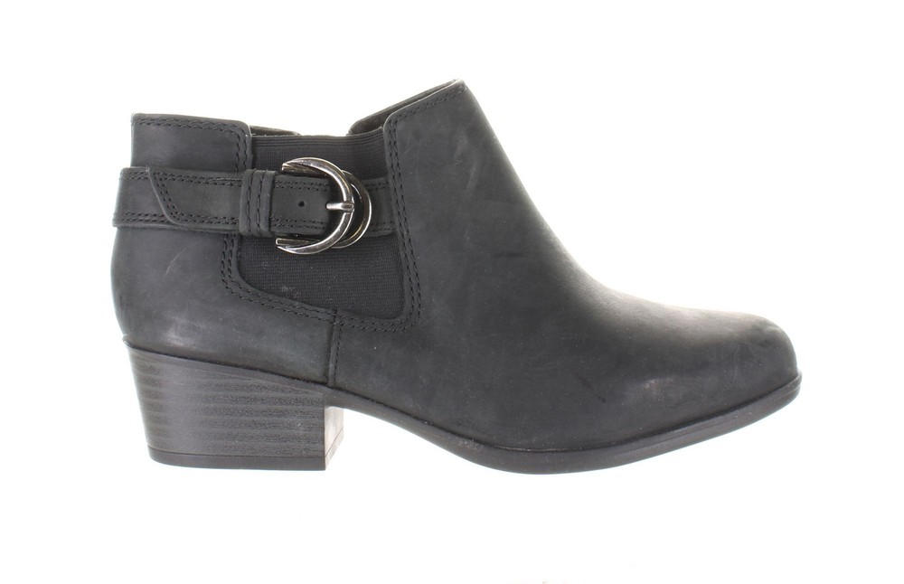 Clarks Womens Field Black Chelsea Boots Size 7 (7779966)