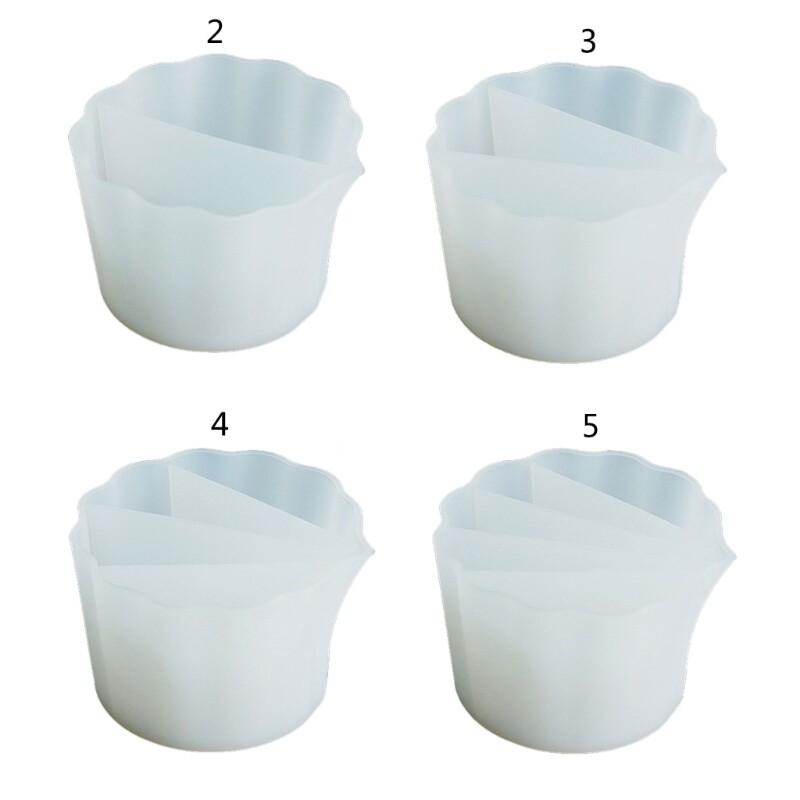 Silicone Mixing Color Cups Toning Cups Crystal Epoxy Resin Glue Distributing Cup