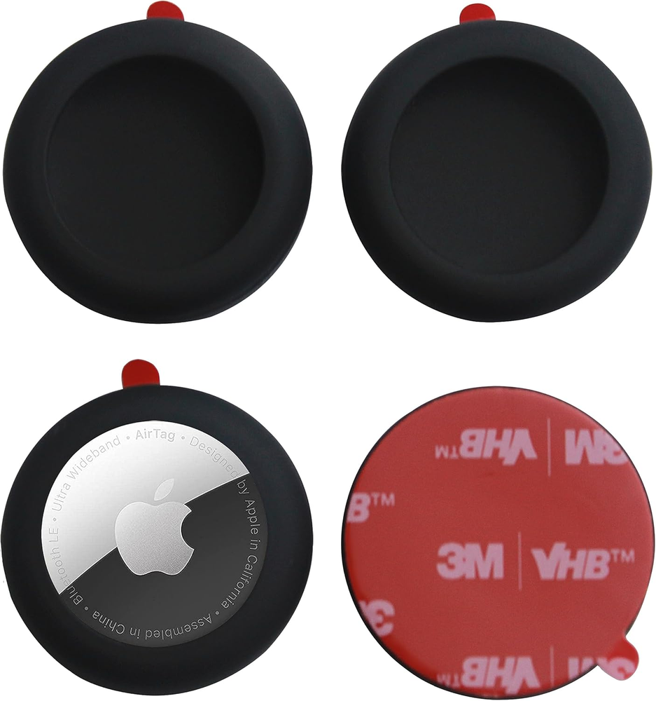 Secure Apple AirTag Silicone Case with Durable 3M Adhesive Sticker