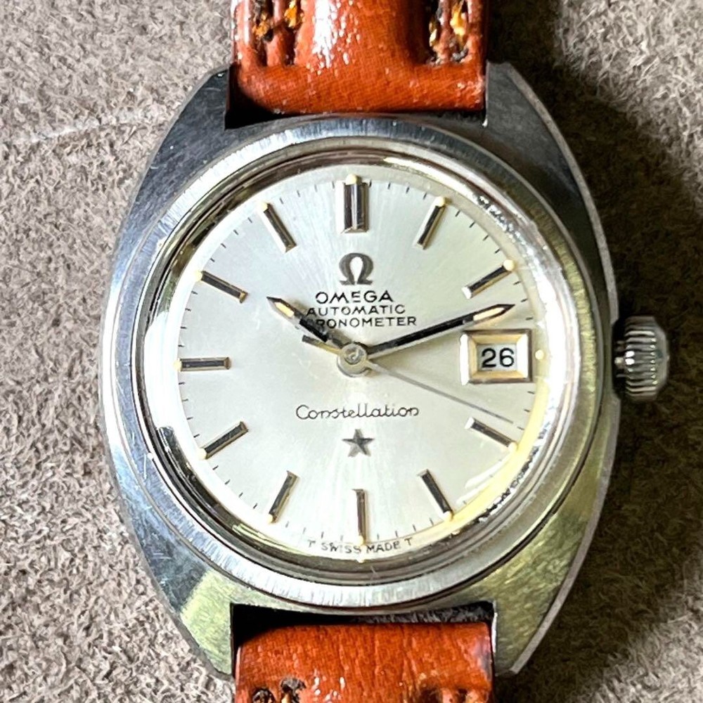 Omega Constellation Ladies Automatic 16mm Silver Date Vintage Japan Watch