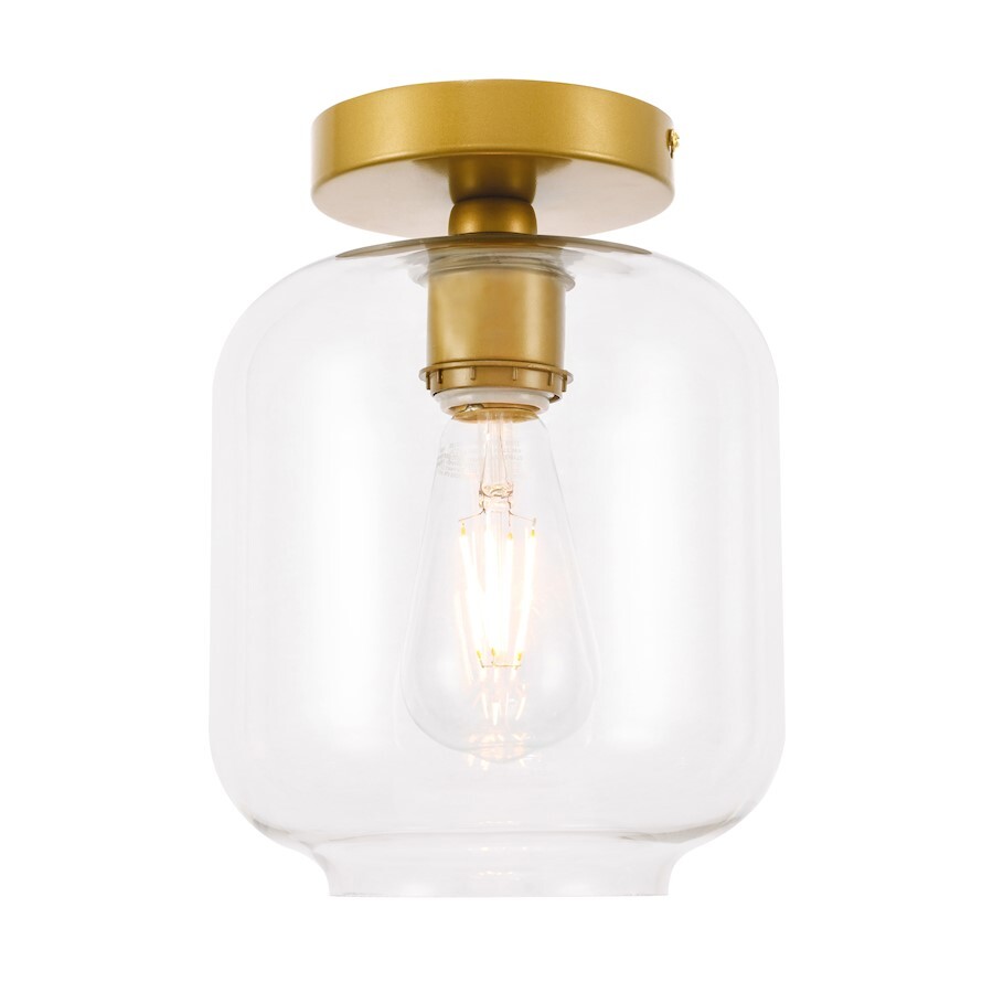 Living District Collier Brass Glass Flush Mount Light