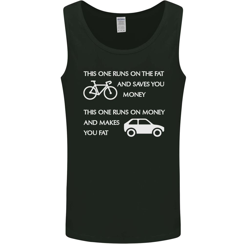 Cycling vs Cars Cyclist Environment Funny Mens Vest Tank Top
