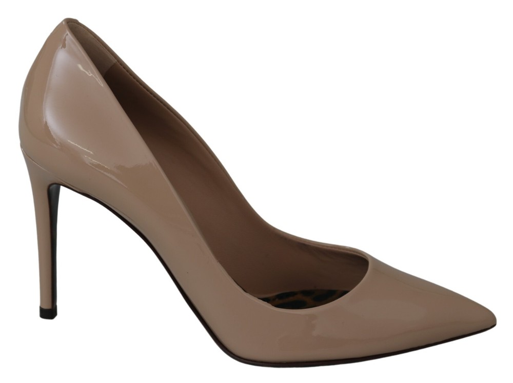 DOLCE & GABBANA Shoes Beige Patent Leather Stiletto Heel Pumps EU36/US5.5 620usd
