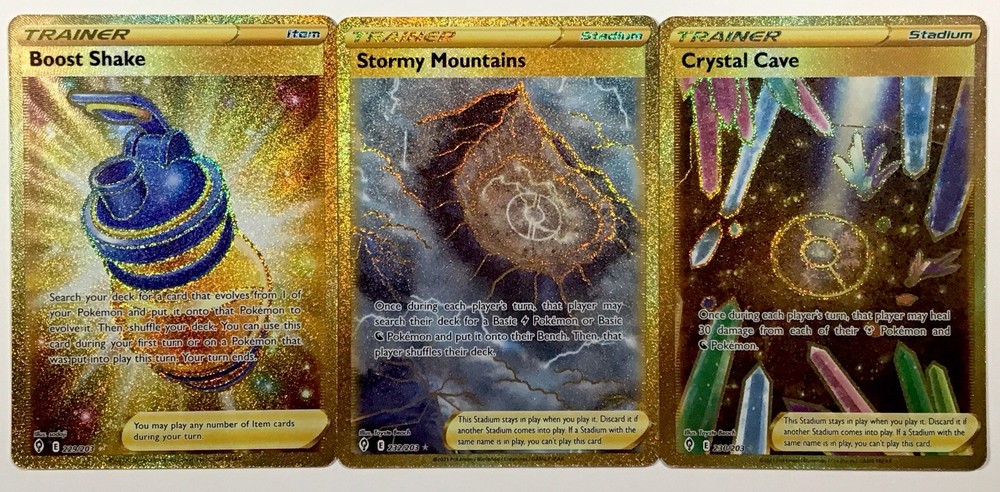 Stormy Mountains 232 Boost Shake 229 Crystal Cave 230 Secret R Evolving Skies Pokemon TCG Bundle  