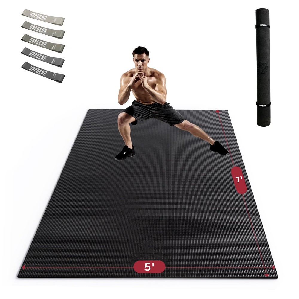 Extra Large Non-Slip Durable 7x5ft 8mm Thick Exercise Mat