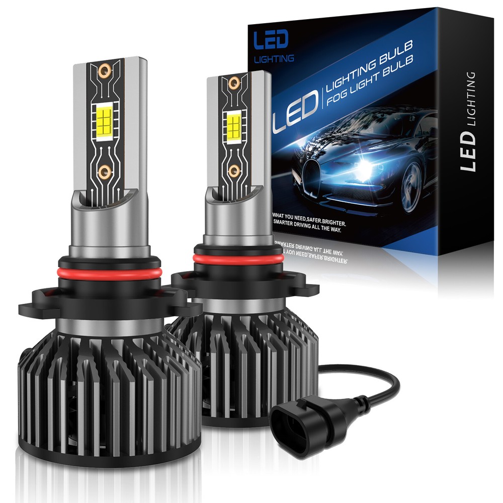 9006 LED Headlights Low Beam Bulbs Replace Halogen White 6000K 100W Pack of 2