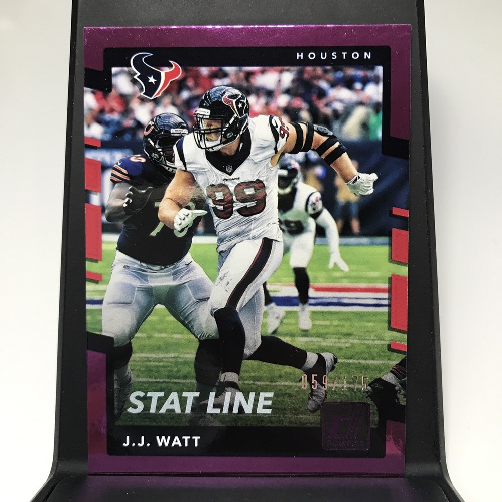 JJ WATT /175 SP Purple Parallel 2017 Panini Donruss Stat Line Season #1 Texans