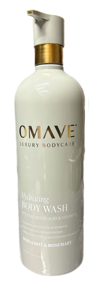 Omave Bergamot Rosemary Hydrating Body Wash for Luxury Skin Care 32oz