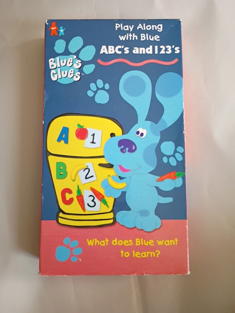 Blue's Clues Play Along with Blue ABC's and 123's VHS Tape [1999]