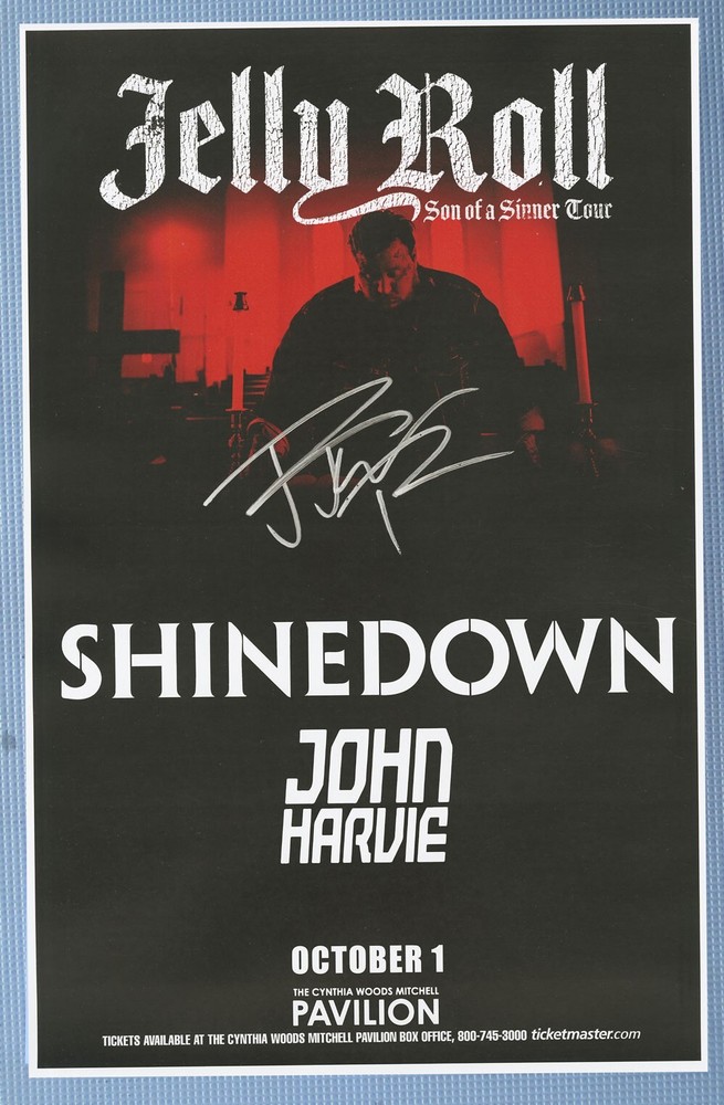 Jelly Roll signed, autographed concert poster