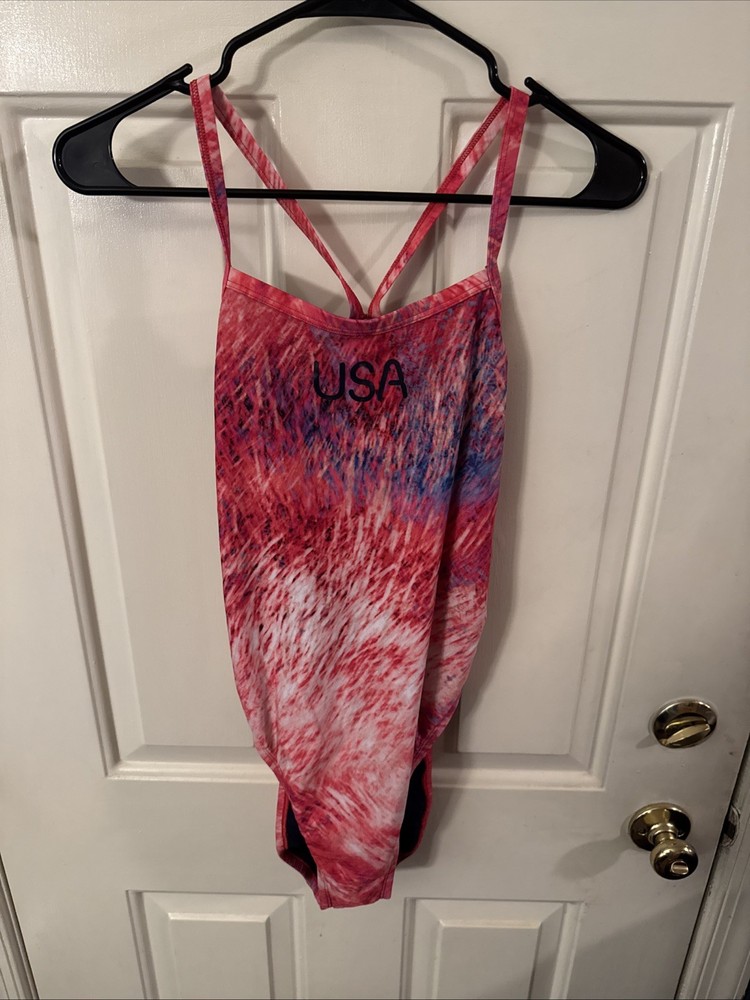 Women’s Nike Swim USA Olympic Team One Piece Swimsuit Sz 36 NWT