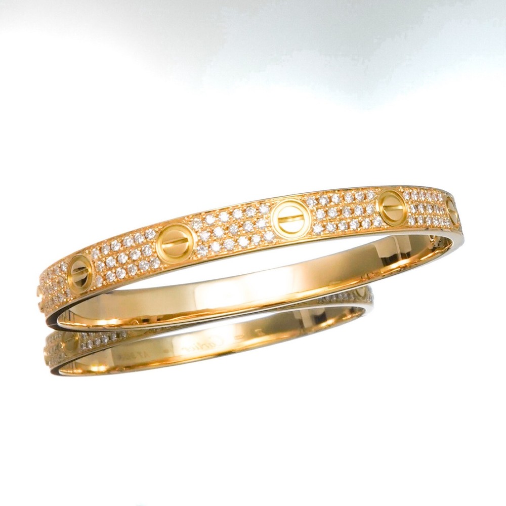 Cartier Love Bracelet 17 in Yellow Gold with Diamonds for Women