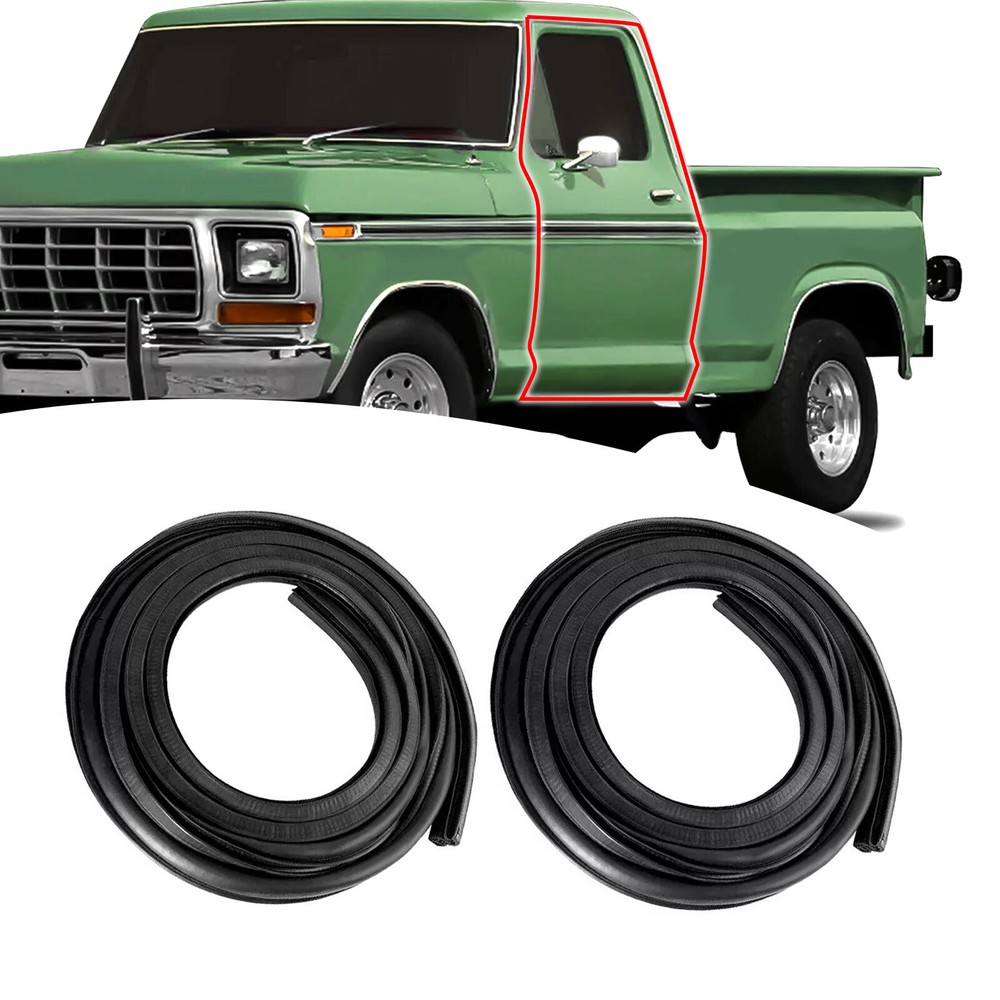 Fits Ford Bronco F100 F150 F250 F350 1973-79 Pair Rubber Door Seals Weatherstrip
