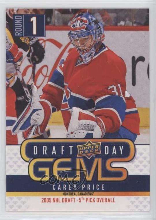 2018-19 Upper Deck Draft Day Gems Carey Price Hockey Card GEM04  -image