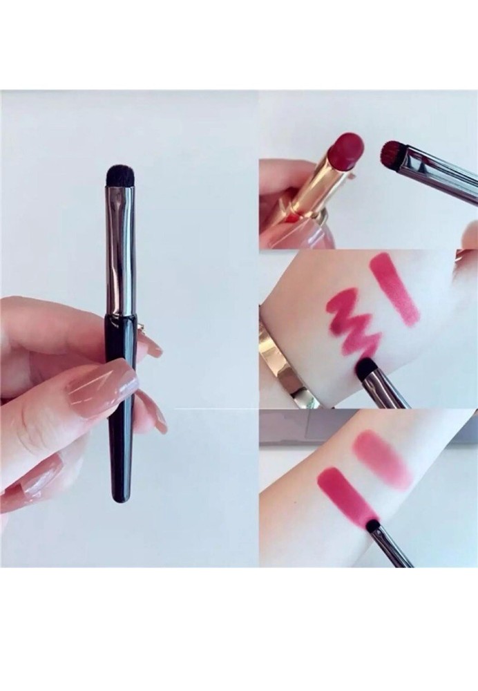 Cepillo de labios portátil retráctil maquillaje cosmético lápiz labial cepillo para viajes 2 un.