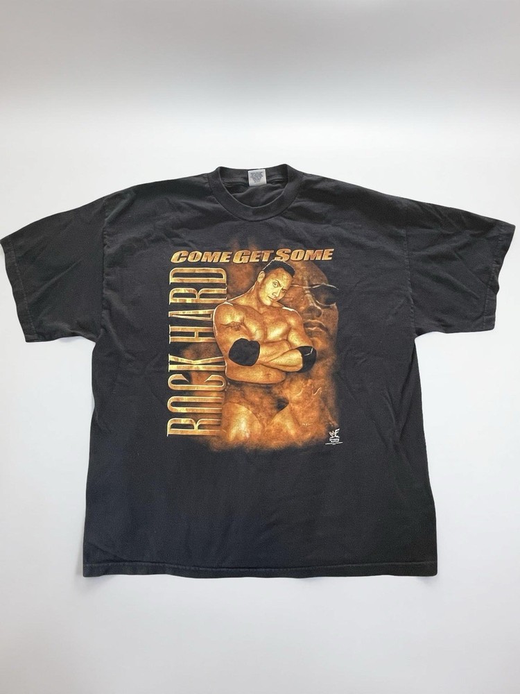 Vintage WWF Wrestling - The Rock (Rock Hard) - Men’s 2XL T-Shirt - 1998