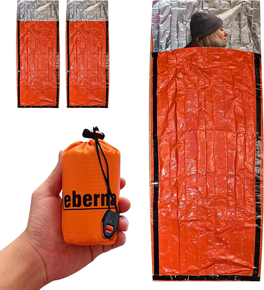 2-Pack Emergency Sleeping Bags for Survival & Outdoor Adventures