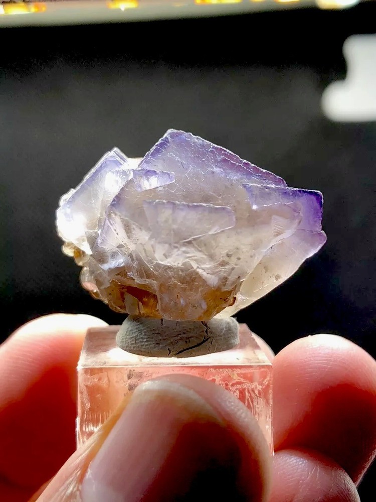 Stunning Purple Fluorite QR Code Specimen from Pakistan