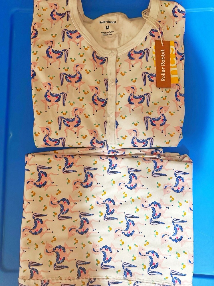 Roller Rabbit Gwen The Unicorn Pajama Set Size M
