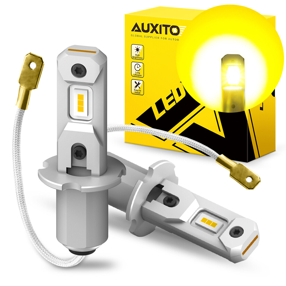 AUXITO H3 Fog Light Bulbs 3000K Yellow Golden LED Conversion kit Bright GF