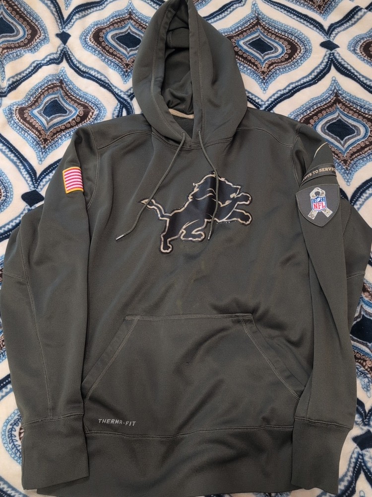 Therma-Fit Nike Youth Boys Love Green Hoodie Pullover Sweatshirt Size L