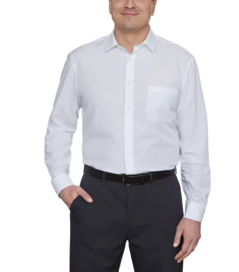 Calvin Klein Men’s Active Performance Stretch Dress Shirt White Size XL 17/34