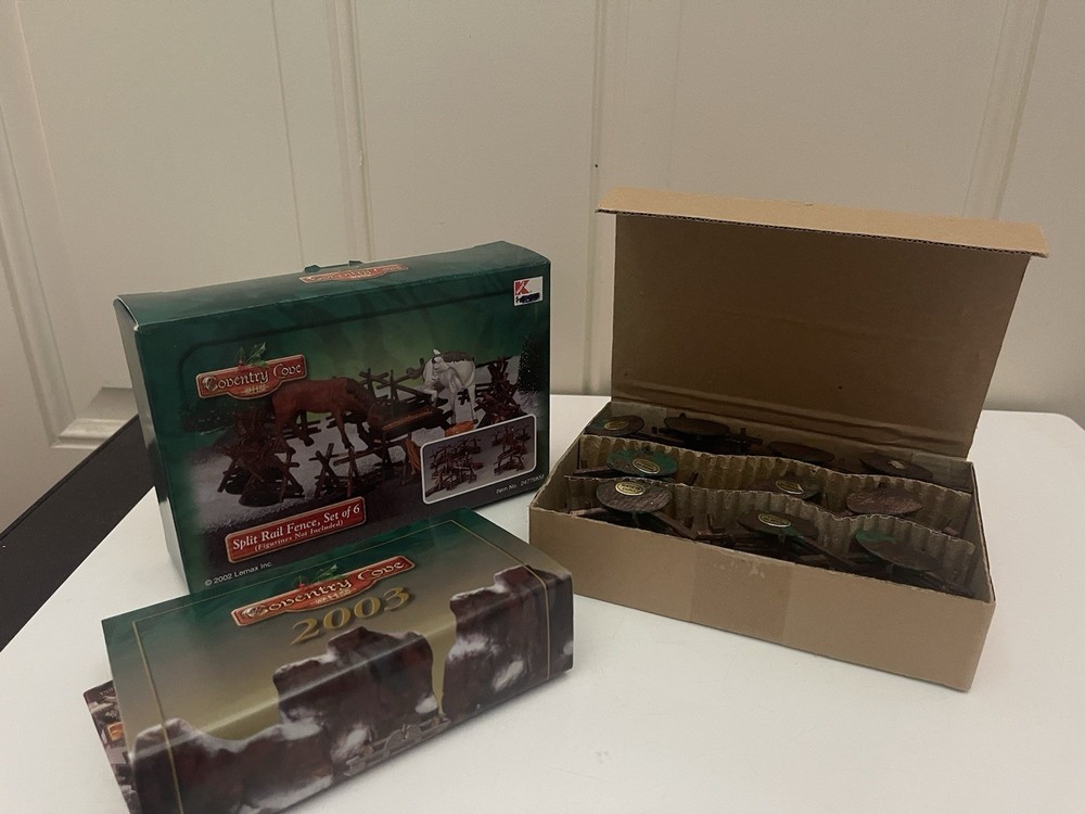 Coventry Cove Split Rail Fence Set of 6 for Christmas Village Figurines Not Included  