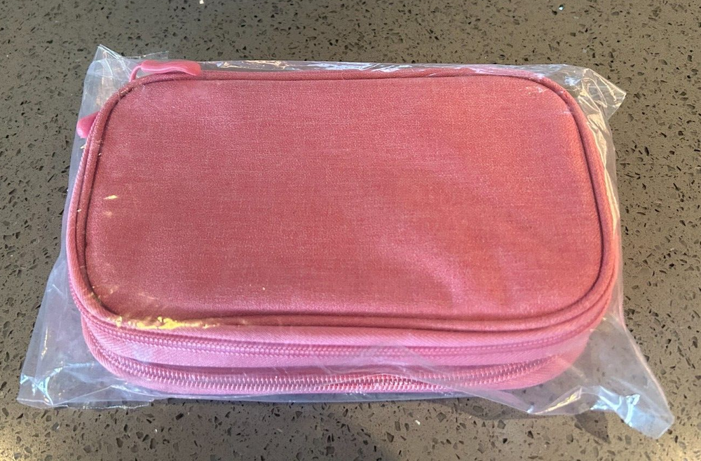 New Versatile Organizer Travel Case Pouch Portable Soft Case Pink