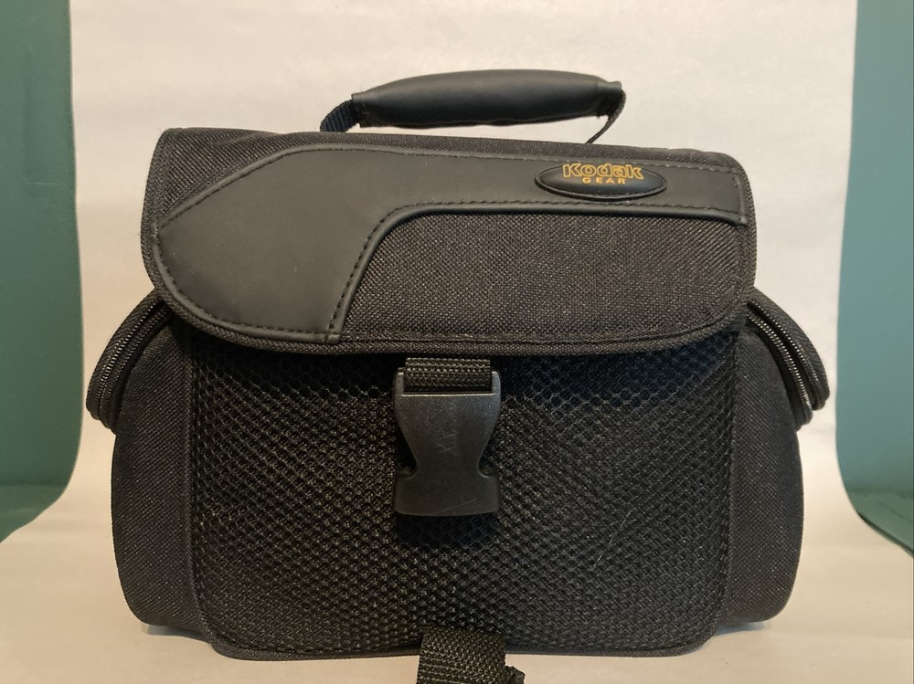 Kodak Gear Padded Camera/Handycam Carrying Case Black Storage Bag Shoulder Strap