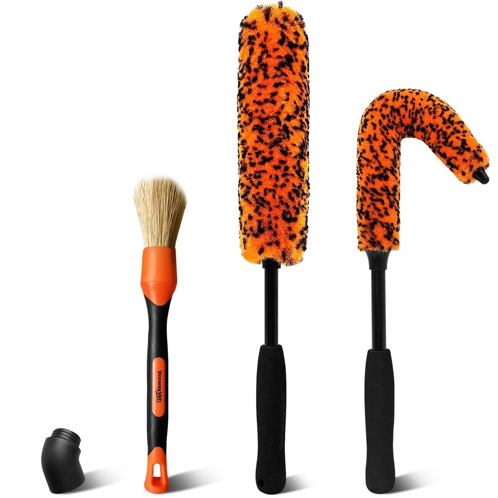 YeewayVeh 3PCS Wheel Cleaning Brush Kit, 16