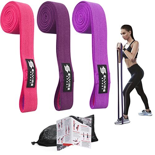 ELVIRE Long Resistance Bands for Working Out | Pull up Bands Fabric Resistanc...