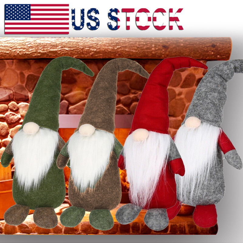 16inch Christmas Faceless Gnome Santa Plush Dolls Xmas Ornament Toy Table Decor