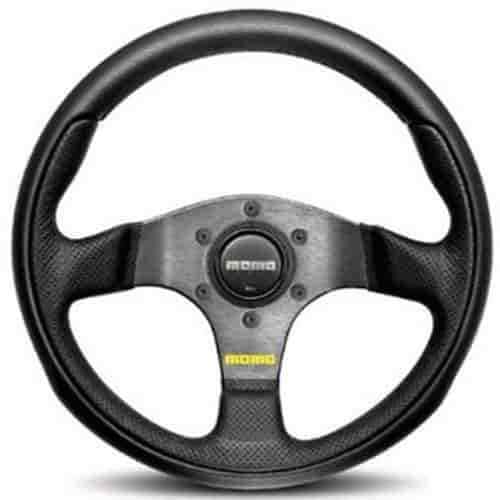 MOMO TEA30BK0B Team Steering Wheel Diameter: 300mm/11.81 Black Airleather Grip/A