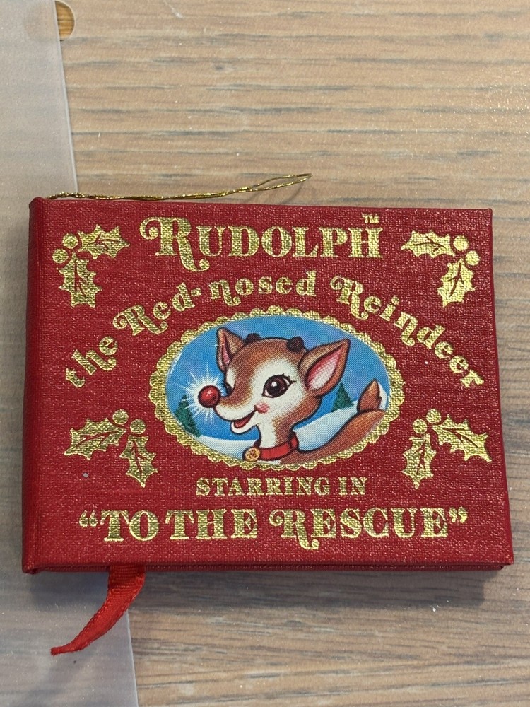 Vintage 1981 Walt Disney RUDOLPH To The Rescue Comic Book Tree Ornament