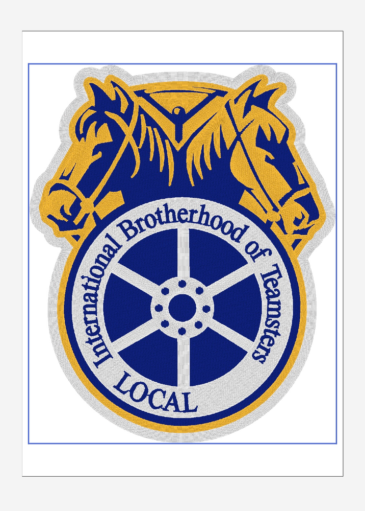 Teamsters Union Iron On Embroidered Patch Custom Sizes Local 100