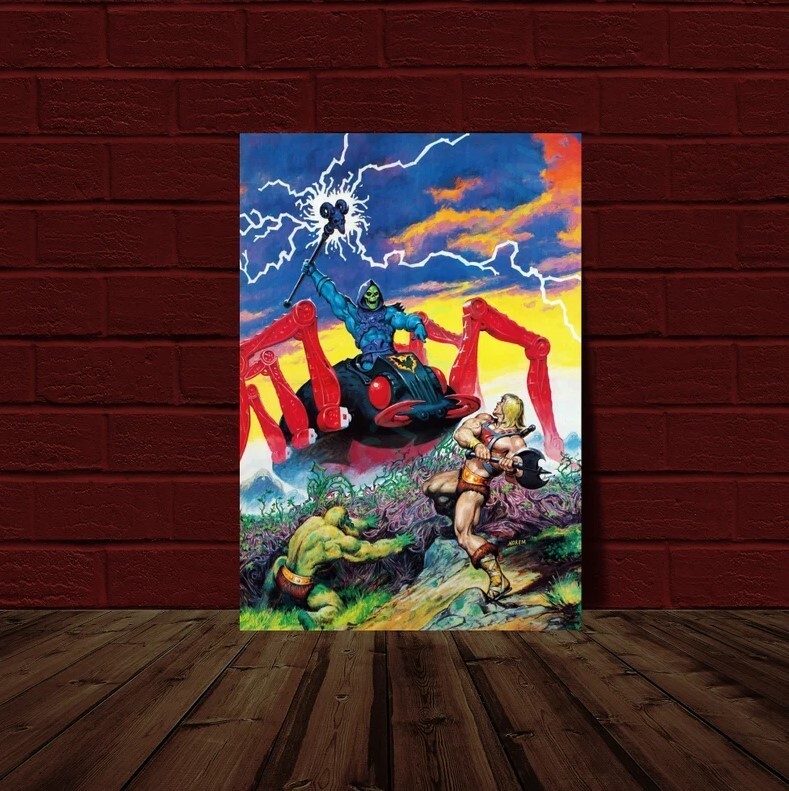 Masters of the Universe Skeletor Spydor Attack Vintage Reprint Poster