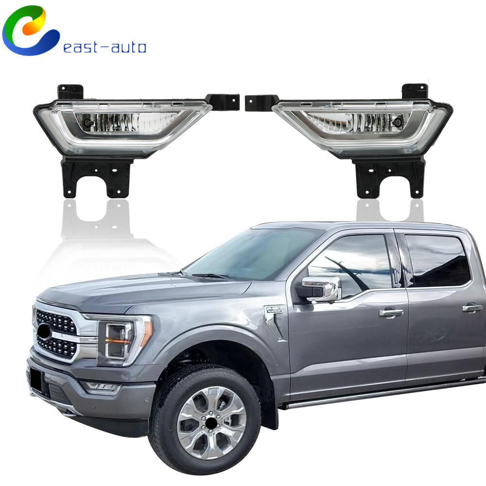 Front Bumper Fog Light Halogen Lamp For 2021-2022 Ford F150 W/ Bulbs LH+RH Side