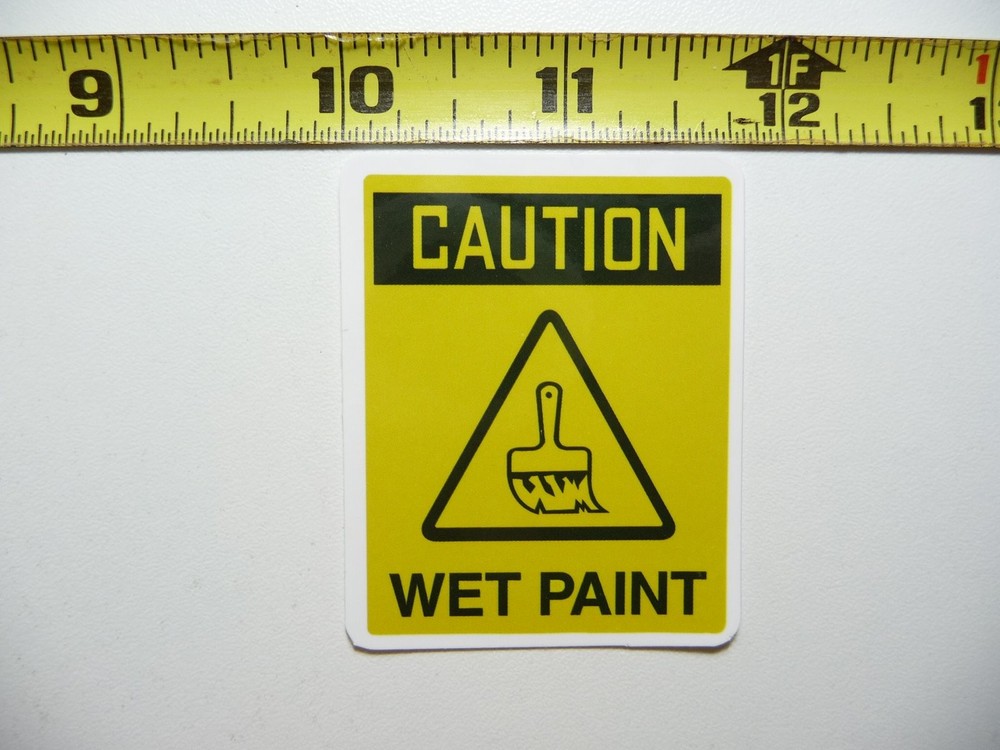 Fun Wet Paint Caution Sticker Decal for Scrapbooking & DIY Projects  