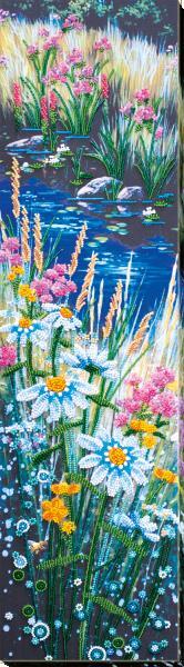 Bead embroidery kit Chamomile etude-2 needlework kit Art canvas beadwork pattern